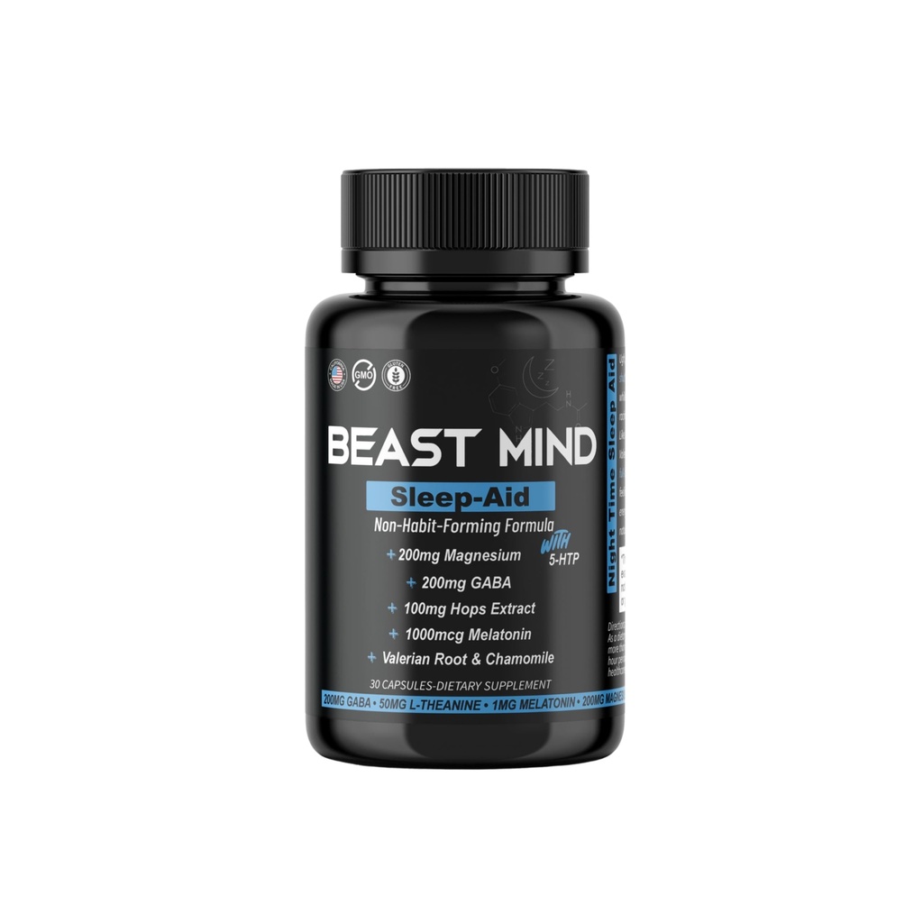Want A Bump Non-Habit Forming Sleep Aid: Wake Up Refreshed - Powerful Formula with Melatonin, GABA, Valerian Root, Chamomile, Magnesium for Restful & Deep Sleep - 30 Capsules