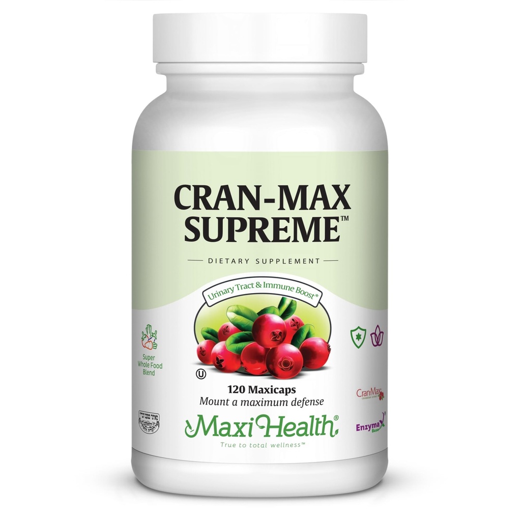 Maxi Health Cranberry Supplement for Urinary Tract & Immune Boost – Cranberry Pills for Women and Men with MSM & Oregano – 120 Capsules
