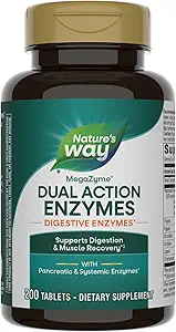 Nature's Way Mega- Zyme, Παγκρεατικά & Συστηματικά Ένζυμα*, Ανακουφίζει την περιστασιακή μυική οδύνη Λόγω υπερεξάσκησης και Άσκησης,* Digestive Support*, 200 Tablets (Packaging May Vary)