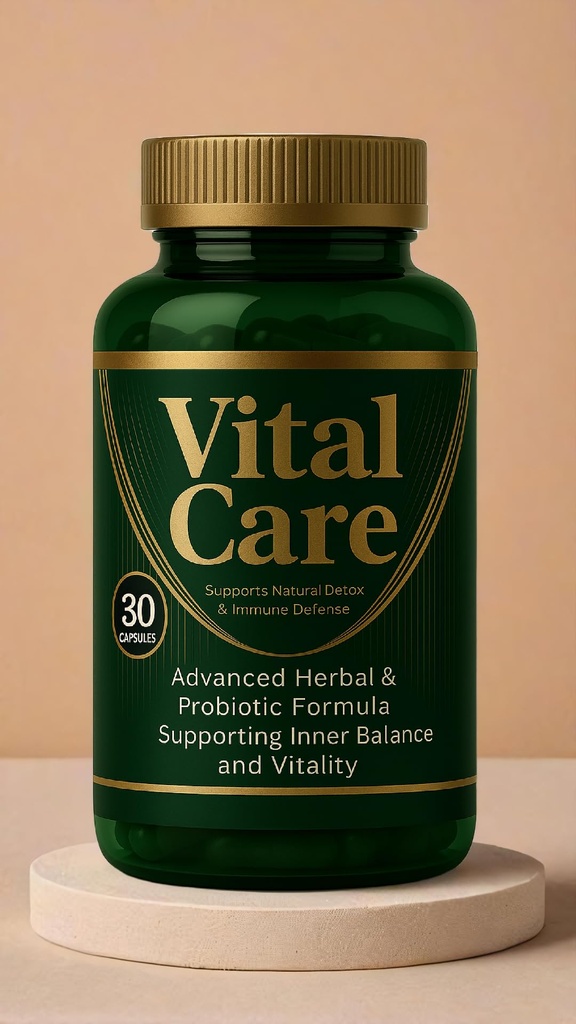 Vital-Care – Advanced Herbal & Probiotic Supplement | Supports Natural Detox, Candida Albicans Cleanse, Immune Defense & Inner Balance | 30 Capsules for Daily Wellness, Energy & Body Purification
