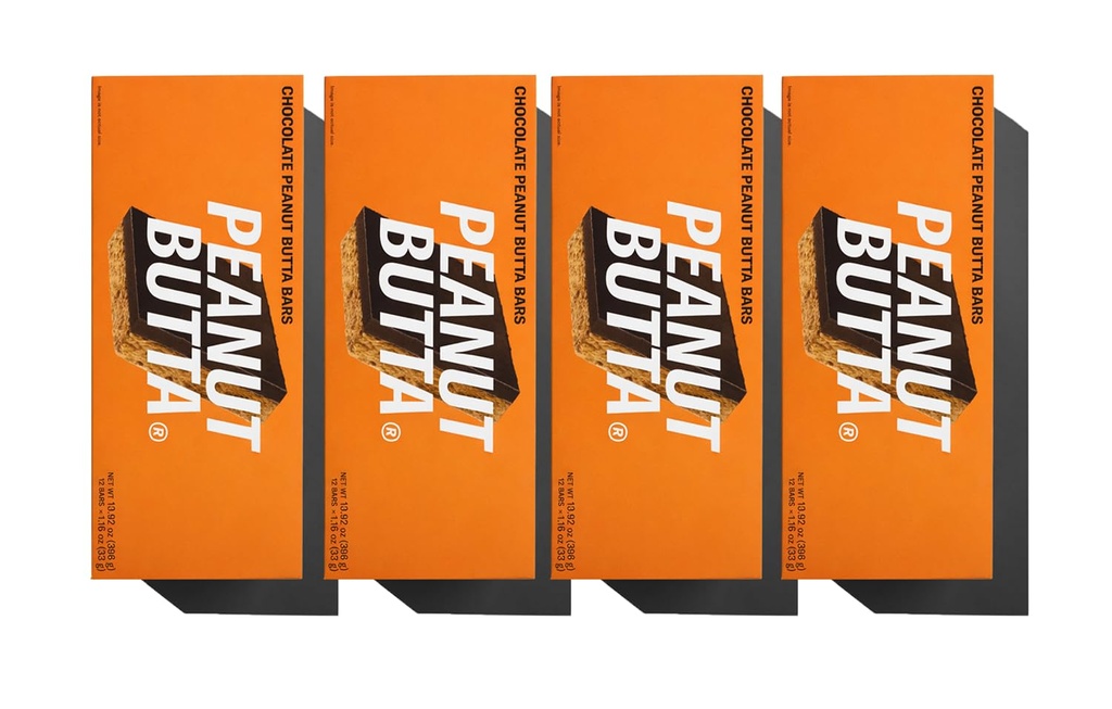 Mid-Day Squares Peanut Butta Protein Chocolate Bars, 1.16 Oz each, 4 Packs (48 Squares) | Made with Real Chocolate, 6g Plant Protein, 4g Fiber, Gluten Free, Plant-Based