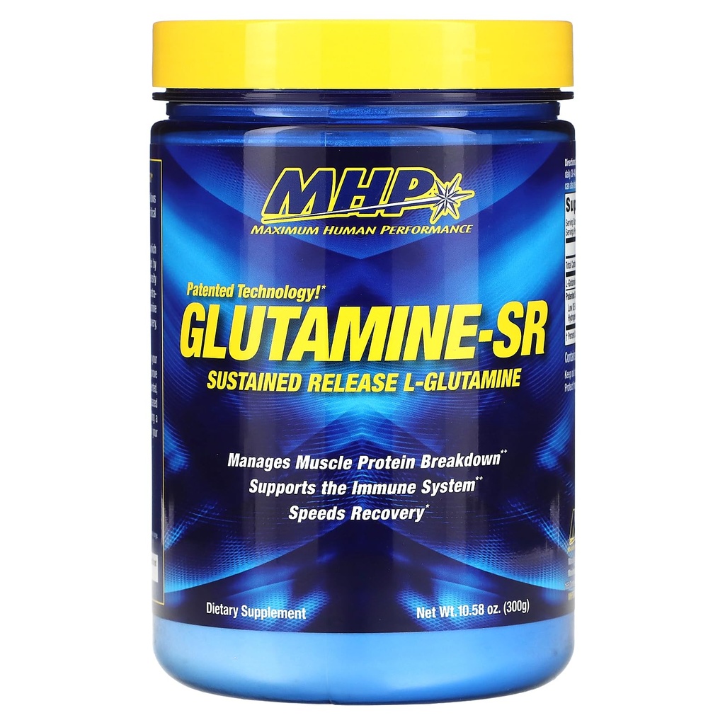 MHP 12-Hour Muscle Feeder, Glutamine-SR, Unflavored, 10.6 oz (300 g)