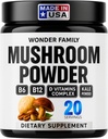 Στιγμιαίο Mushroom Powder 10:1 – Cordyceps Mushroom Supplement με Reishi, Chaga & Shiitake – Καφεΐνη-Δωρεάν Ποτό με B6, B12, D + Προβιοτικά Mushroom Cacao Organic Blend (No Sweetener)