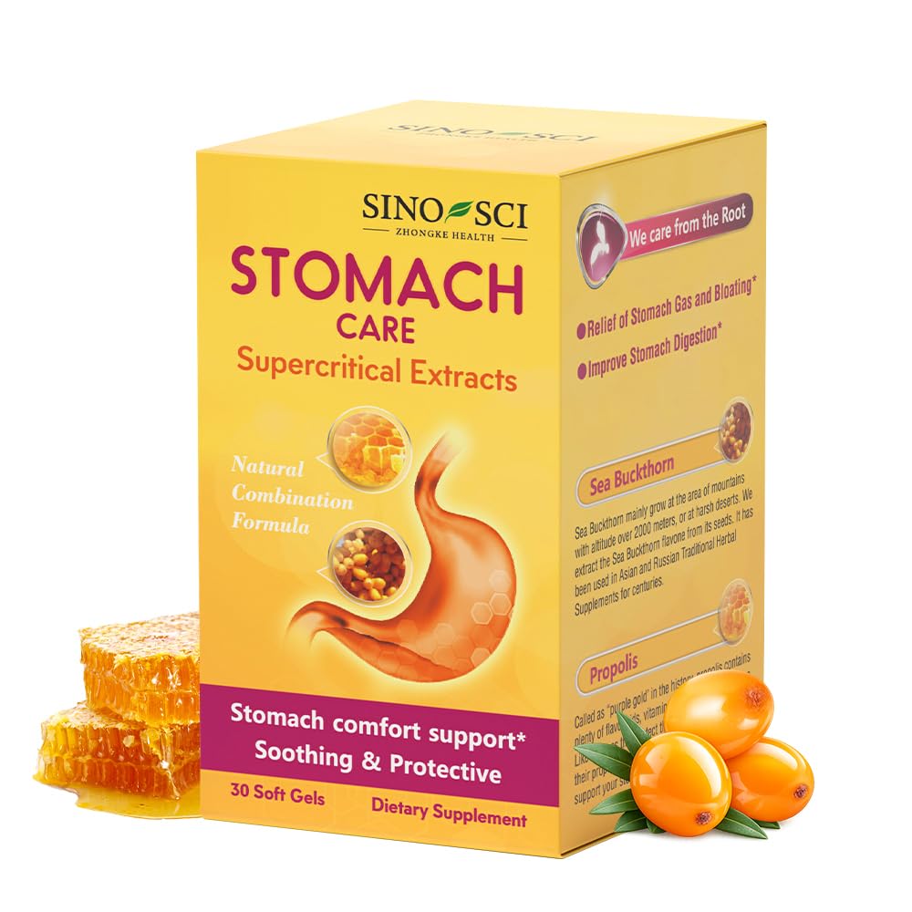 Stomach Care – Helps Reduce Gas & Bloating, Supports Healthy Digestion and Digestive Comfort, 30 Capsules