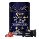 Ashwagandha Gummies με Shilajit 300mg για γυναίκες & άνδρες, Zero ζάχαρη ashwagandha συμπληρώματα με σκόνη ρίζας Maca 