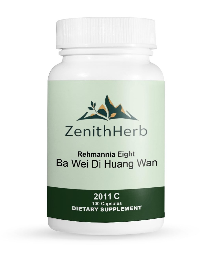 ZenithHerb-Ba Wei Di Huang Wan/Rehmannia Eight,100 Capsules/Bottle,2 Bottles