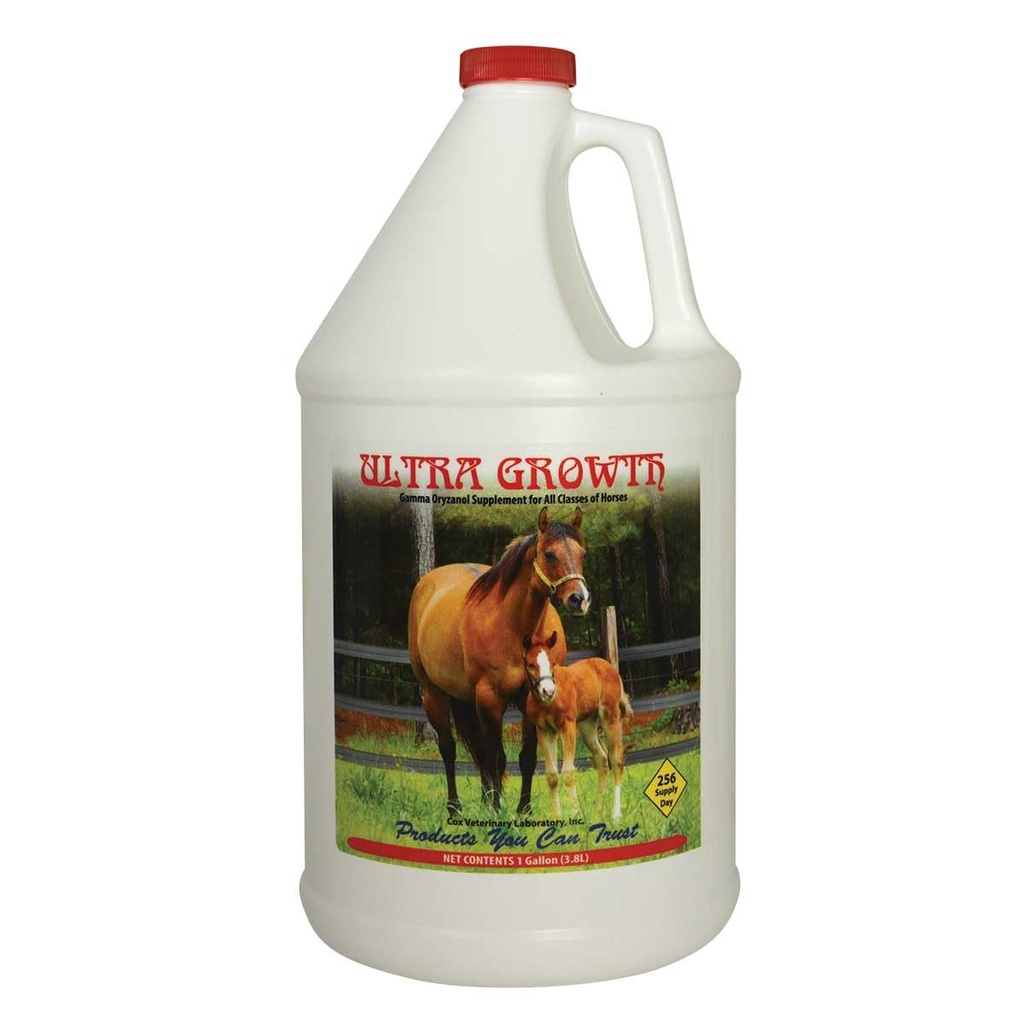 Ultra Growth Liquid Supplement Gallon – Equine Muscle Support with Gamma Oryzanol & Creatine Orotate for Lean Muscle Conditioning and Performance