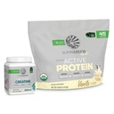 Sunwarrior Active Organic Protein Powder Plant - Βασισμένη σε Βανίλια Γεύση 45 Σερβίρει & Creatine Monohydrate Powder 60 Σερβίρει