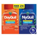 Vicks DayQuil&NyQuil Ultra Concentrated Liquicaps Co-Pack,Cold&Flu Medicine,Powerful Multi-Symptom Daytime &Nighttime Relief for Headache,Fever,Sore Throat,Minor Aches &Pains & Cough,96ct (Pack of 12)