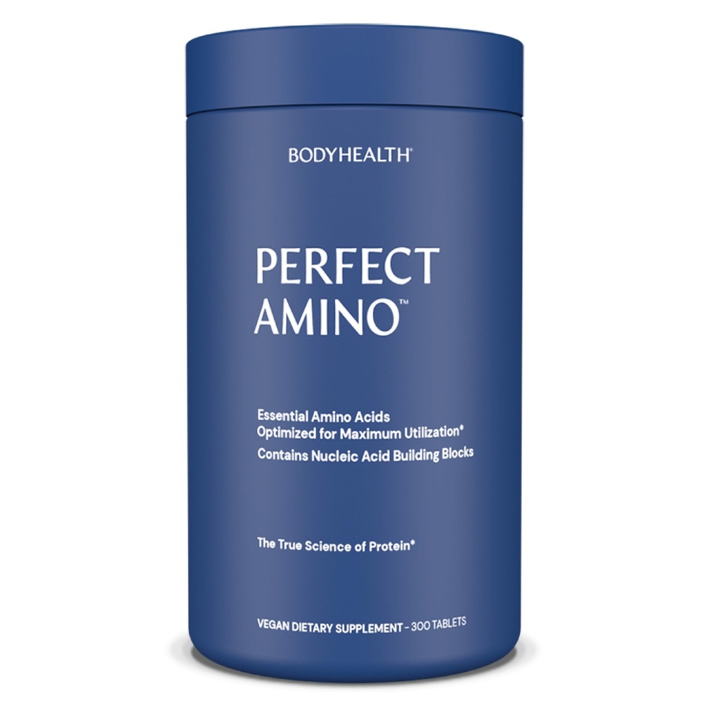 BodyHealth PerfectAmino (300 δισκία) Essential Amino Acid Supplement with BCAA and EAA, Muscle Recovery, Boost Energy & Stamina, 99% Utilization, Vegan Branched Chain Protein Pre/Post Protein Protein