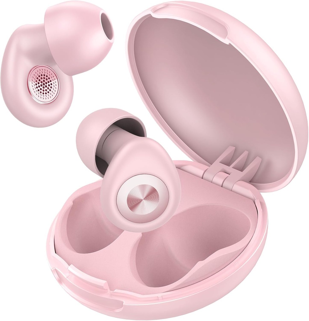 Ear Plugs for Sleeping Noise Cancelling, 45dB Earplugs for Noise Reduction, Reusable Noise Cancelling Ear Plugs Hearing Protection for Focus/Study/Work/Concert, Silicone EarPlugs with Case & 8 Eartips