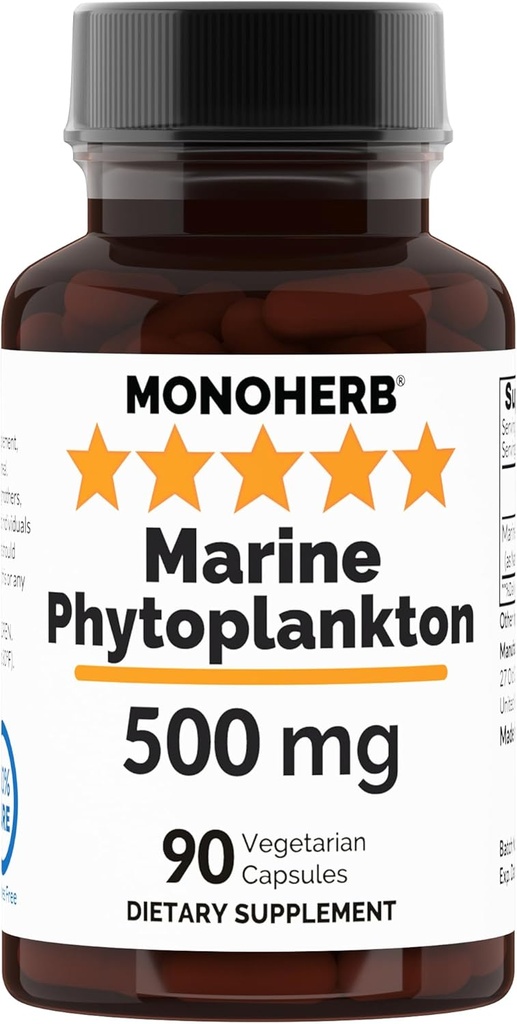 MONOHERB Marine Phytoplankton 500 mg - 90 Vegetarian Capsules