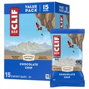 CLIF BAR - Ενεργειακές μπάρες πρωτεΐνης - Chocolate Chip - Κατασκευασμένο με οργανική βρώμη - Ενεργειακές μπάρες - Μη ΓΤΟ - (15 Pack)