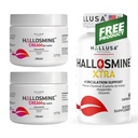 Hallusa Natural 2-Pack Hallosmine Cream for veins support 4 oz + Free Hallosmine Xtra Diosmin 450 mg, Horse chesnut 250 mg & Hesperidin 150 mg | Varicose Veins Cream for Legs