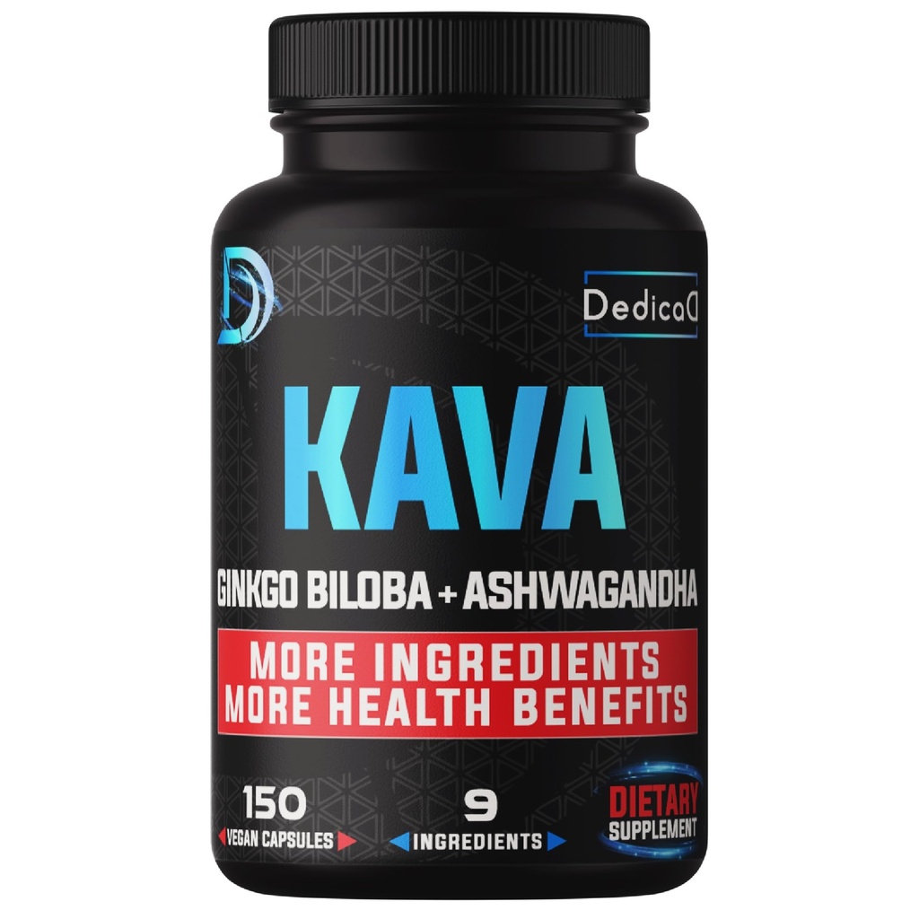 9in1 Κάψουλες Κάβα Κάβα 5-Month Supply 15:1 Extract for Sleep, Mind & Immune Support - 9 Φυσικά Βότανα Περιλαμβάνει Ginkgo, Ashwagandha, Graviola, Valerian & More - 150 Vegan Κάψουλες