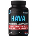 DEDICAD 9in1 Kava Kava Capsules 5-Month Supply 15:1 Extract for Sleep, Mind & Immune Support - 9 Natural Herbs Includes Ginkgo, Ashwagandha, Graviola, Valerian & More - 150 Vegan Capsules