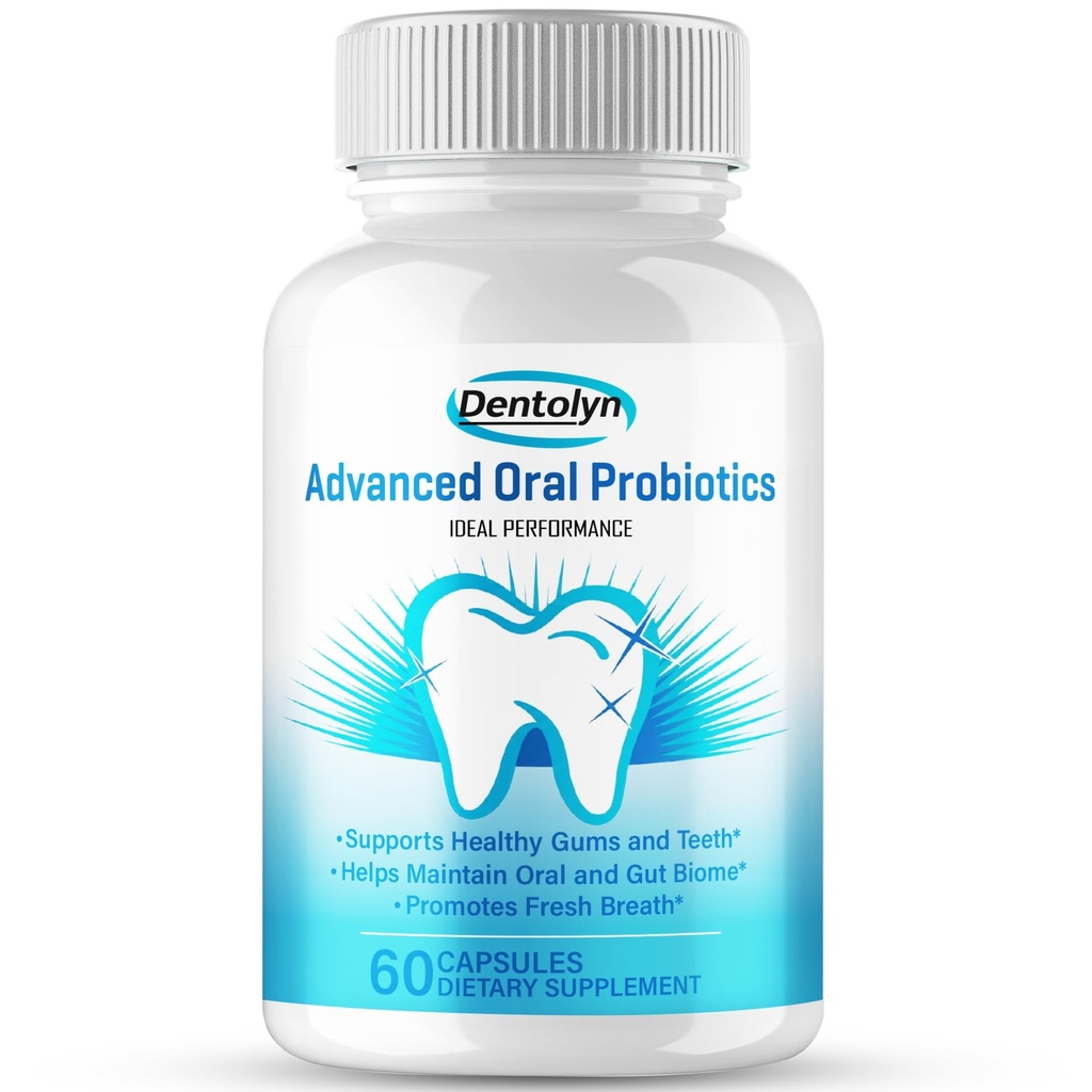 Dentolyn Capsules, Official Dentolyn Oral Health Supplement Pills - Maximum Strength, All Natural for Gum Health, Teeth, Fresh Breath, Premium Dento Lyn Dental Care Reviews (60 Capsules)