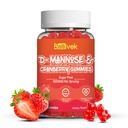 D-Mannose Gummies 1300mg per Serving with Cranberry, Sugar-Free, Vegan, Non-GMO, Gluten-Free, Supports Bladder & Urinary Tract Health, Immune Support, 60 Count
