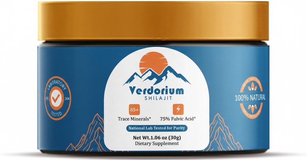 Shilajit Resin for Men | High Potency for Men & Women | 75 Servings Organic Shilajit and Muscle Building, 85+ Trace Minerals Shilajit Himalayan, 75% Fulvic Acid, with Lab Test Report, 500mg