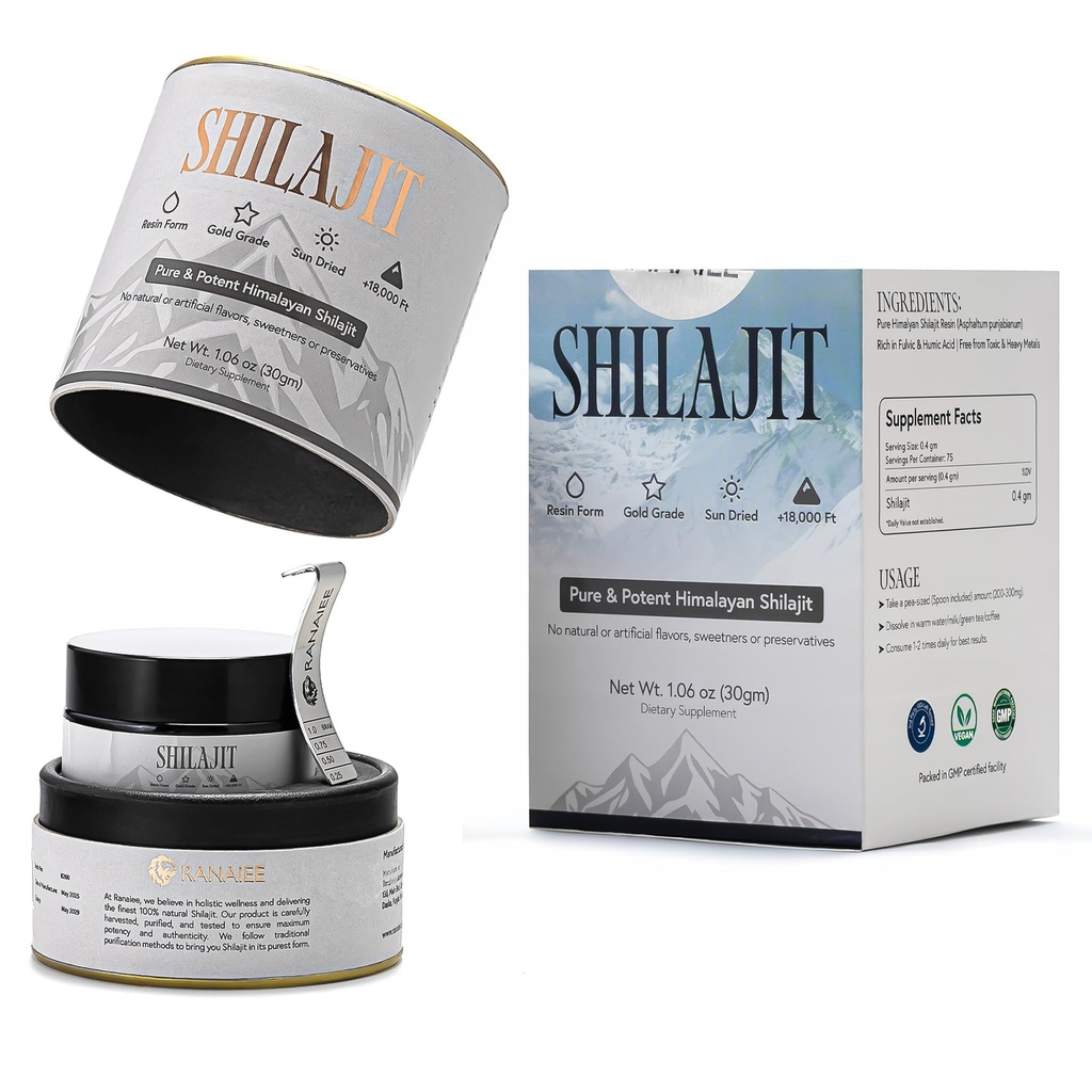 Shilajit Resin for Men & Women – Authentic Himalayan Shilajit with Fulvic Acid, Pure Black Mineral Resin, 30g | 75 Servings, Lab Tested Daily Supplement