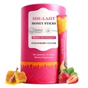 Honey Sticks Shilajit for Women with Shatavari & Saffron, Natural Energy, Strawberry Flavor, Hormonal Balance, Focus & Vitality Support, Tasty Honeysticks with Himalayan Shilajit, 30 Sticks