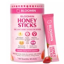 Bloomin Honey Sticks, She Lajit Honey Sticks for Women, with Shilajit, Honey+Natural Flavor, Saffron, Boost Energy, Enhance Mood, Increase Strength, Strawberry Honeysticks, 30 Sticks (1)