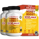 Honey Boost XXXL Max Extra Strength Supplement, Organic Maca Root Complex, All Natural, 60 Capsules, Sugar Free, Allergen Free (2)