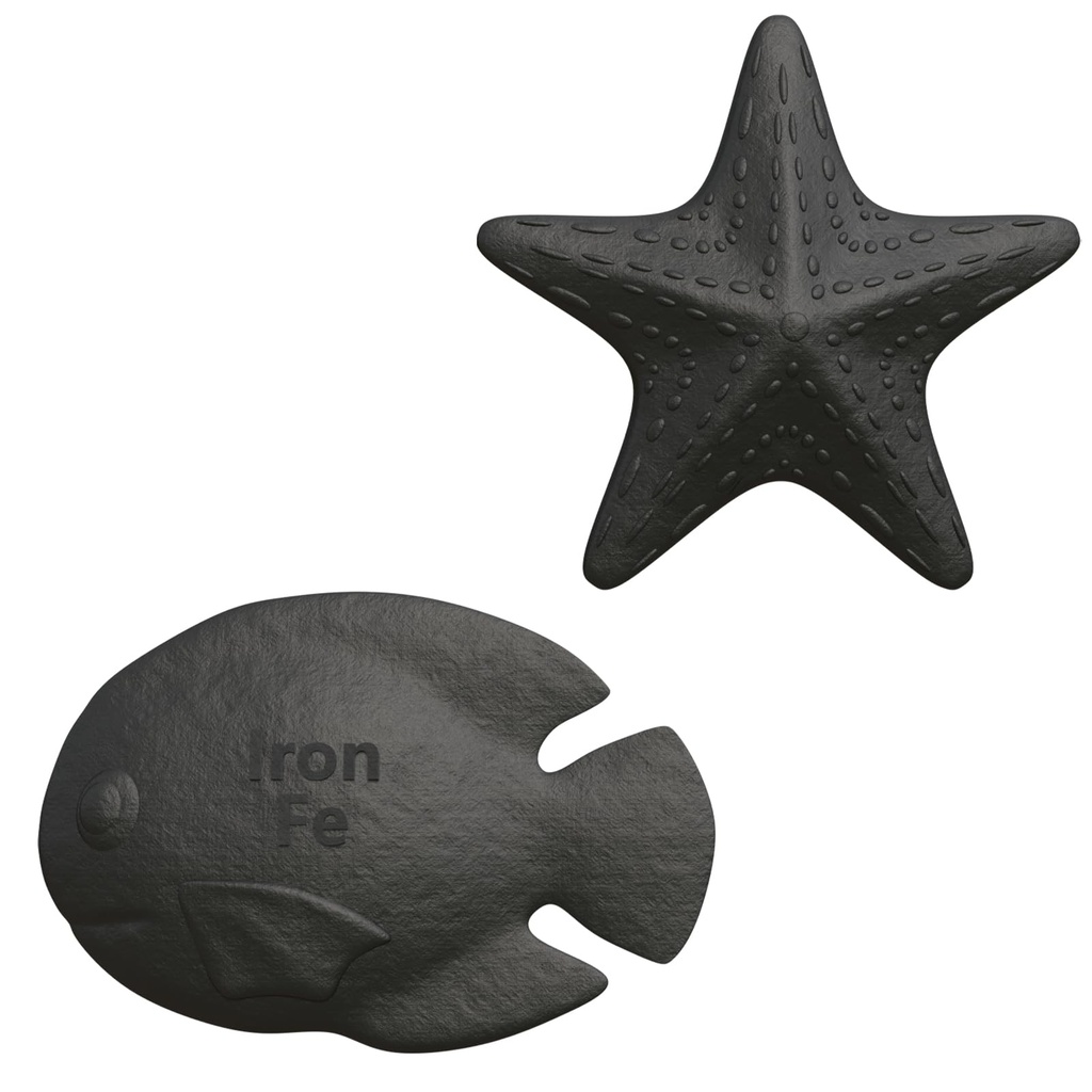 Iron Fish 2 Pack, lron Fish Cooking Tool, Boosts Iron in Food & Water, Ideal for Anemia, Athletes & Vegans, (Fish + Starfish)