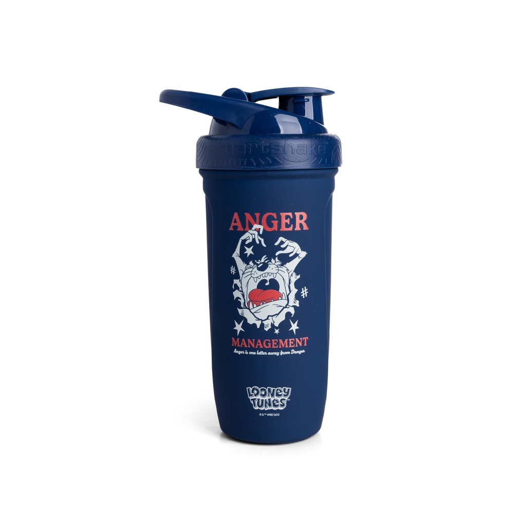 Smartshake Looney Tunes Reforce Stainless Steel Protein Shaker Bottle - Non Insulated Unisex Gym Bottle | Metal Shaker Bottles - 900 ml | 30 oz - Leakproof Screw-on Lid - BPA Free (Tasmanian Devil)