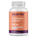 BESTVITE L-Carnitine Tartrate 500mg per Capsule (120 Capsules) - No Stearates - Non GMO - Gluten Free - Supports Heart Health & Energy Production*