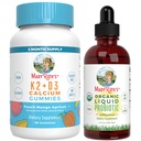 MaryRuth's Vitamin K2+D3 Gummies (Peach Mango & Apricot) & USDA Organic Probiotic Drops | Clean Label Project Verified® | Vitamins for Joint Support, & Overall Health | Vegan, Non-GMO, Gluten Free