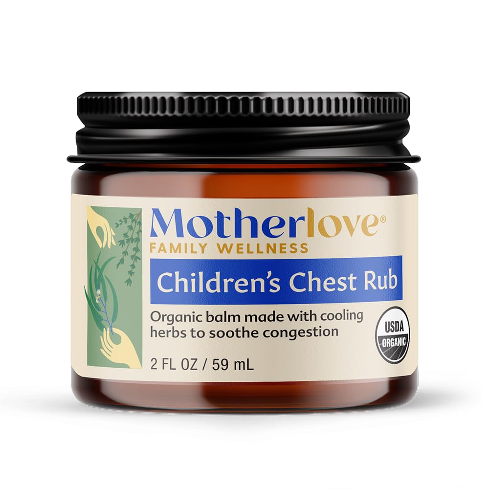 Motherlove Children's Chest Rub (2 oz) Herbal Balm for Soothing Congestion for Ages 2 and up —Organic, & Cruelty Free