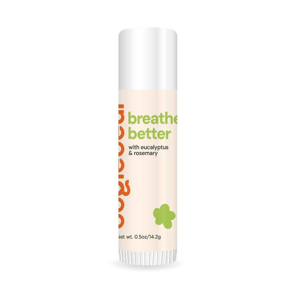 oogiebear Baby Breathing Rub, Made with Naturally Soothing Eucalyptus & Rosemary, USDA Organic Safe for Babies 3 Months & Older, 0.5 Oz Balm