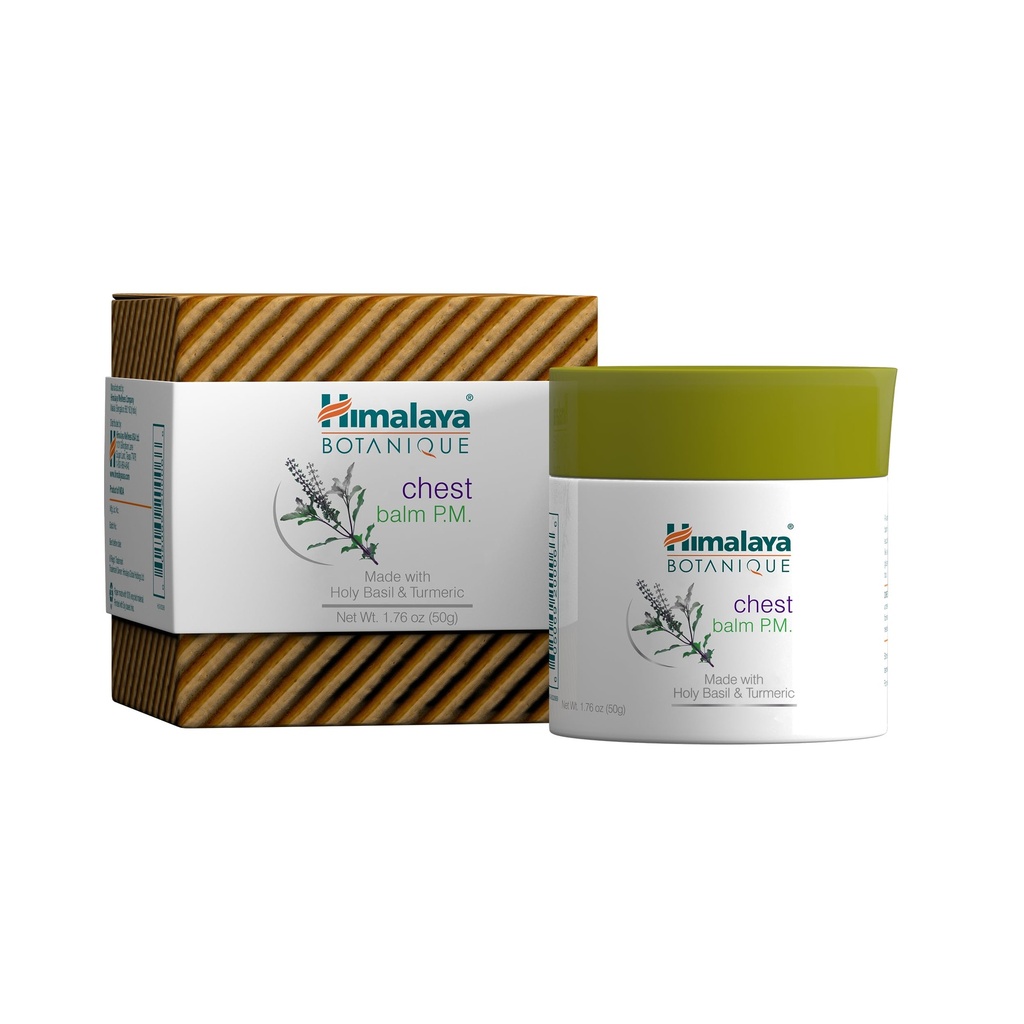 Himalaya Botanique Chest Balm P.M., Soothing, Calming and Comforting Care for Restful Nights, 1.76 oz
