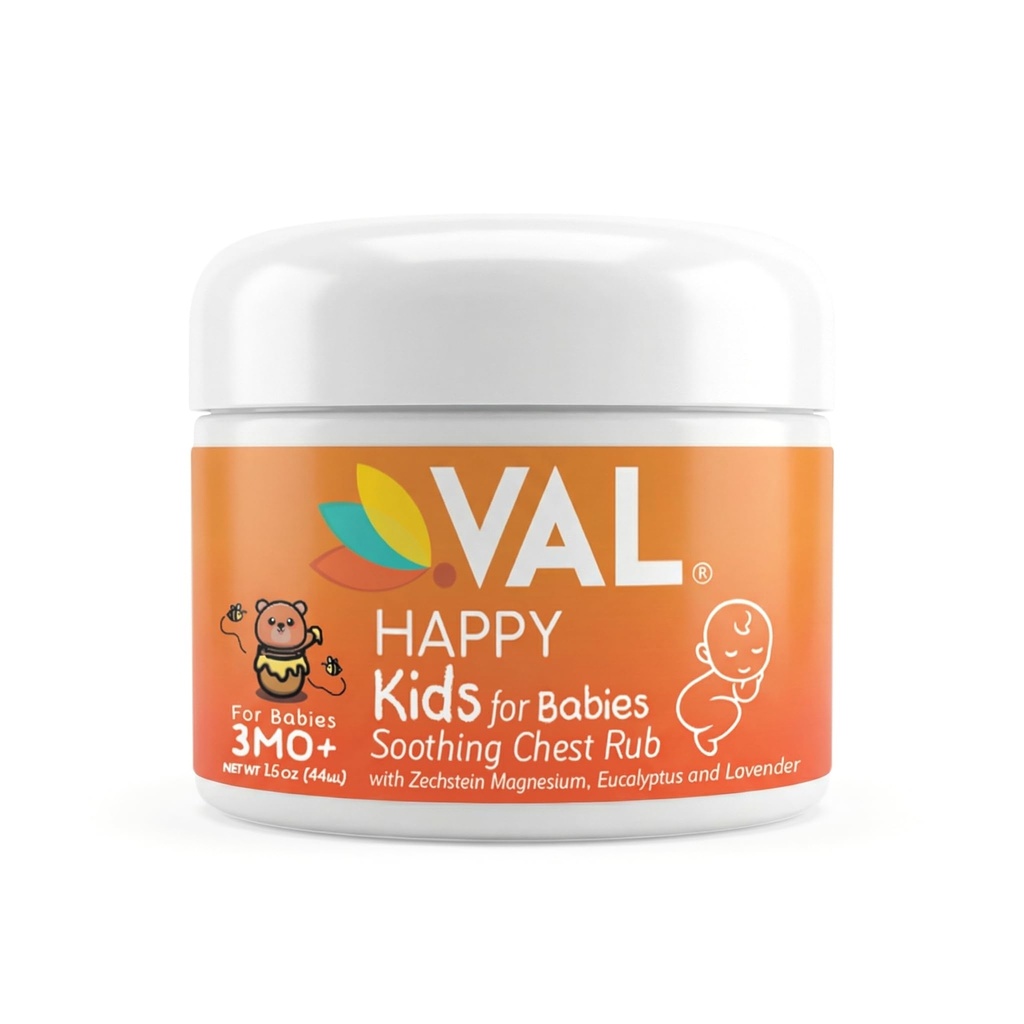 VAL Magnesium Chest Rub for Babies – Soothing Balm with Eucalyptus, Lavender & Shea Butter – Petroleum-Free – Natural Comfort – 1.5 oz