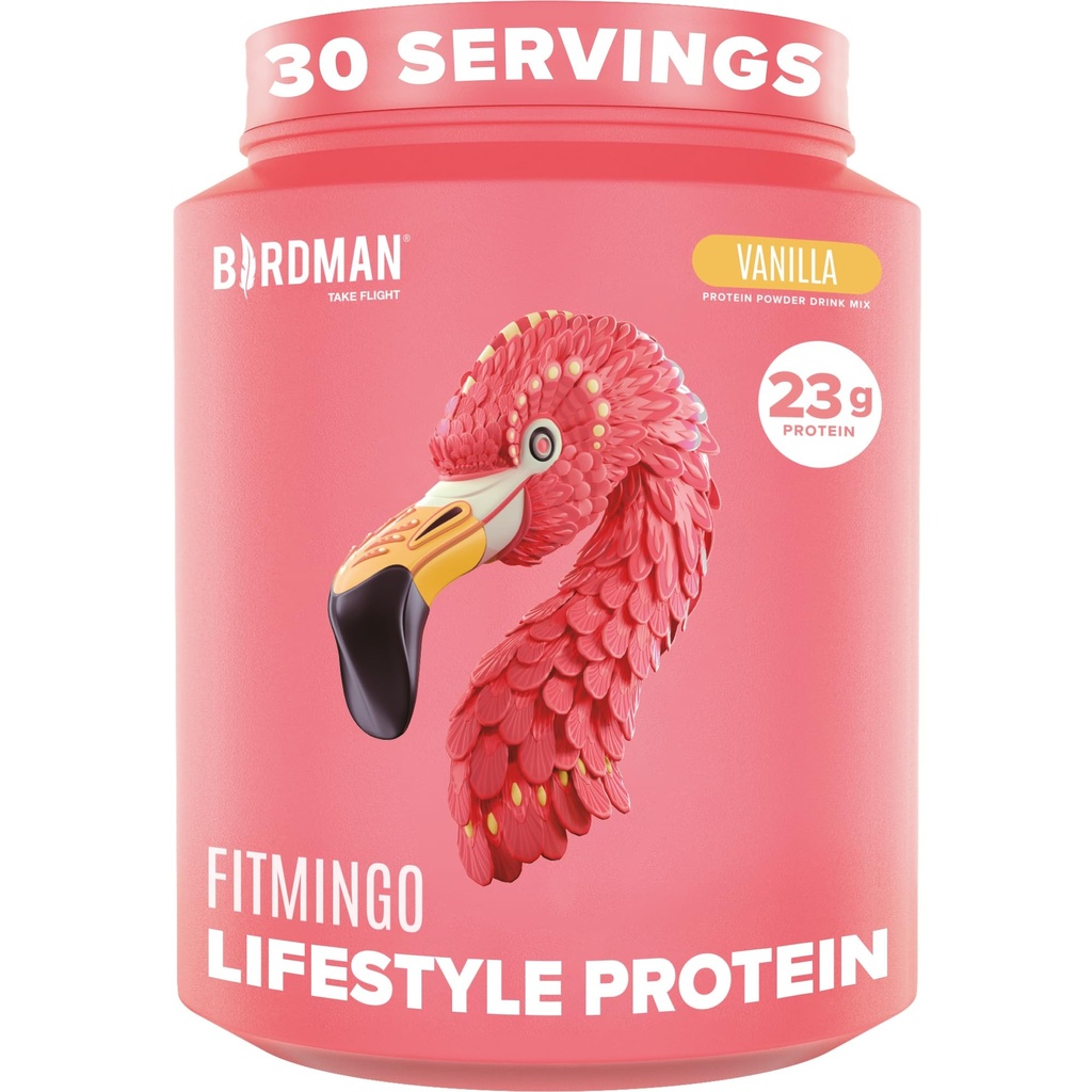 BIRDMAN Fitmingo Vegan Protein Powder with Inositol, Collagen Boosters, Hyaluronic Acid and Vitamins 