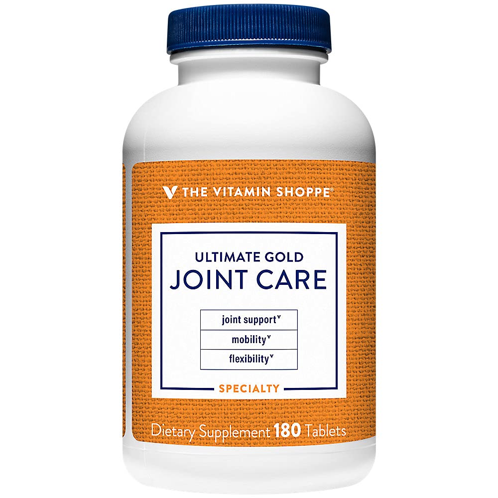 The Vitamin Shoppe Ultimate Gold Joint Care with BioPerine - Joint Support, Mobility & Flexibility (180 Tablets)