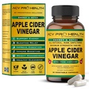 Promethean Wellness ACV Pro Apple Cider Vinegar Capsules Certified Organic with Mother ACV Pills Detox Cleanse Acid Reflux Relief Support Supplement Ginger Root Cayenne Pepper Powder (90 Count)