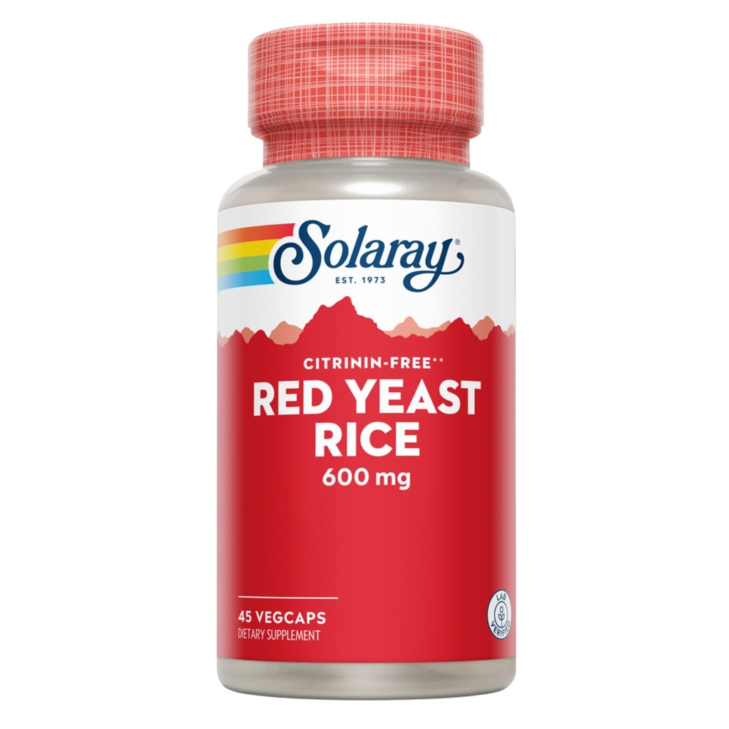 Solaray Red Yeast Rice, 600 mg, 45 Count