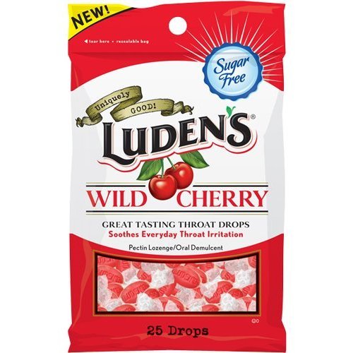 LUDEN Cough Drop SF Wild Cherry 25EA