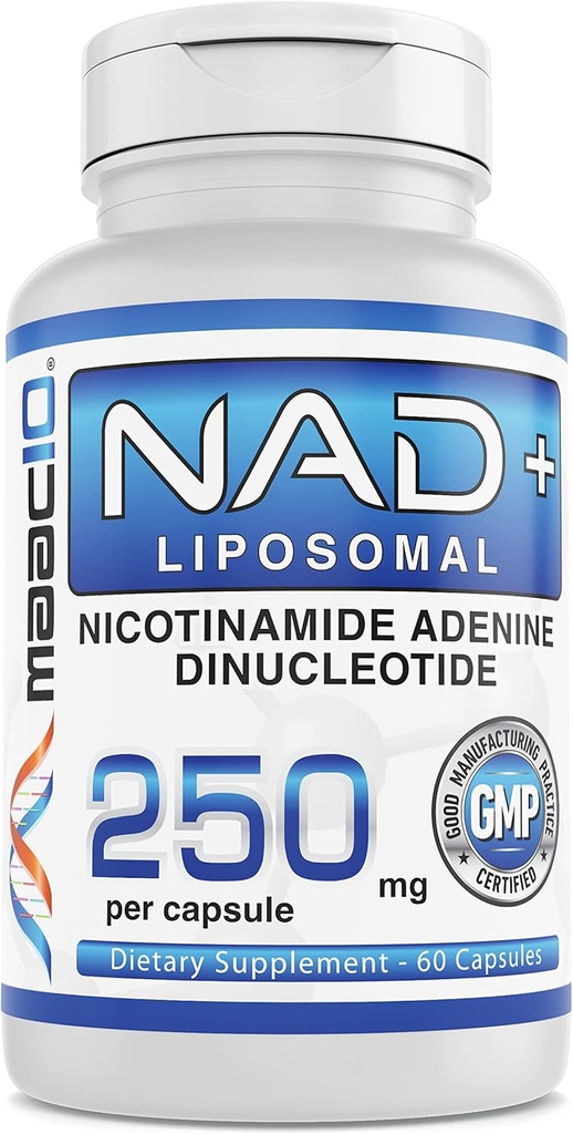 MAAC10 Liposomal NAD Συμπλήρωμα 500mg Σερβιρίσματος (2x250mg Κάψουλες) Πραγματική Νικοτιναμίδη Δινουκλεοτίδιο Αδενίνης