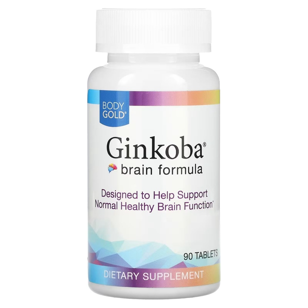 Body Gold Ginkoba Brain Formula 90 Tablets Per Bottle (2 Pack)