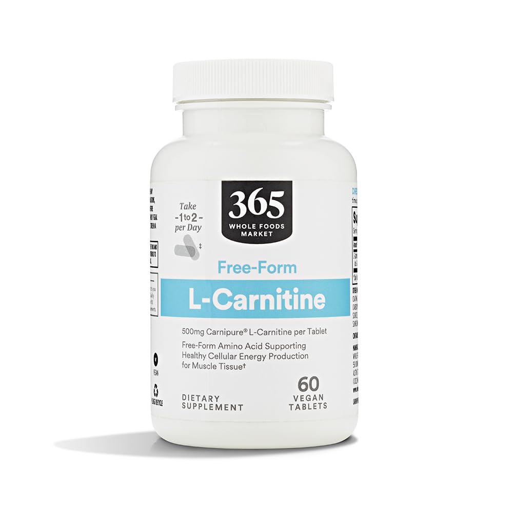 Whole Foods Market, Free-Form L-Carnitine 500mg, Vegan, 60 Count