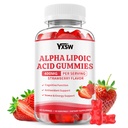 Alpha Lipoic Acid Gummies 400 MG, Chewable R Lipoic Acid Supplement for Antioxidant & Nervous System Support, Sugar Free, Vegan, Strawberry Flavor, 60 Count