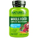 NATURELO Mens Multivitamins - Μία καθημερινή πολυβιταμίνη για άνδρες με βιταμίνες, ορυκτά & οργανικά ολόκληρα τρόφιμα, ενίσχυση της ενέργειας & της υγείας, μη ΓΤΟ, 240 κάψουλες χορτοφάγων