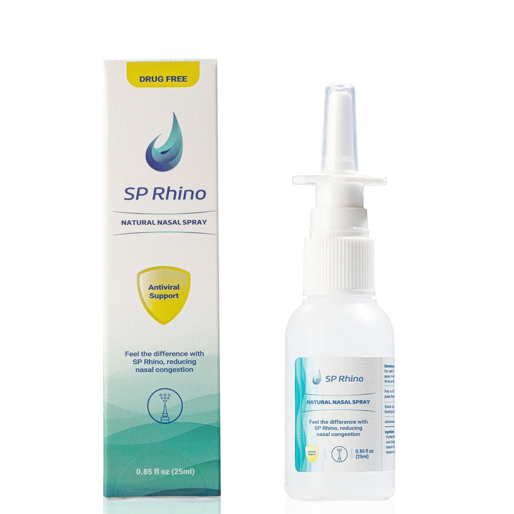 Natural Saline Nasal Spray – Moisturizing Mist for Dry Nose & Nasal Passages, Gentle Hydration, Daily Nasal Care, Non-Medicated, Preservative-Free – 25 ml