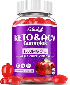 Keto ACV Gummies - 1500mg μηλίτη μηλίτη με προβιοτικά, B12 και Keto Υποστήριξη, Detox & Cleanse, GMO Δωρεάν & Vegan - 60...