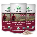 ORGANIC INDIA Psyllium Powder Organic - Fine Grain Psyllium Supplement, Digestion Support, Vegan, Gluten-Free, Non-GMO, Source of Fiber - 6 oz (Pack of 3)