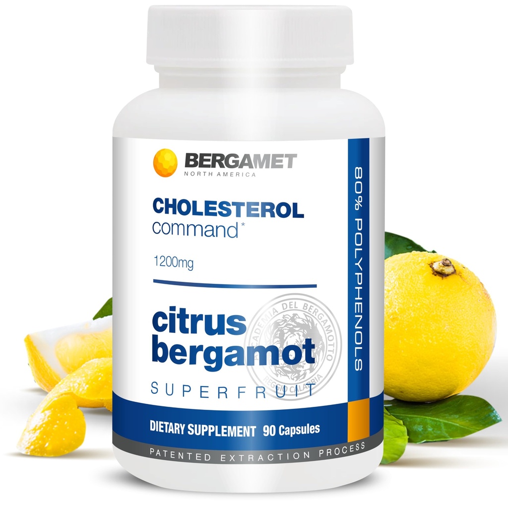 Cholesterol Command, Citrus Bergamot SuperFruit Supplement, 47% Bergamot Polyphenol Fraction (BPF) Πατενταρισμένο Formula, Κατασκευασμένο στις ΗΠΑ, 1 Μήνα, 90 Κάψουλες