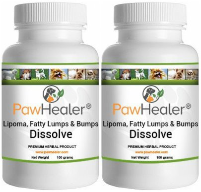 Dissolve Herbal Formula - 2 Pack - Fatty Lumps & Bumps Remedy for Dogs & Pets - 100 Grams Powder/ea